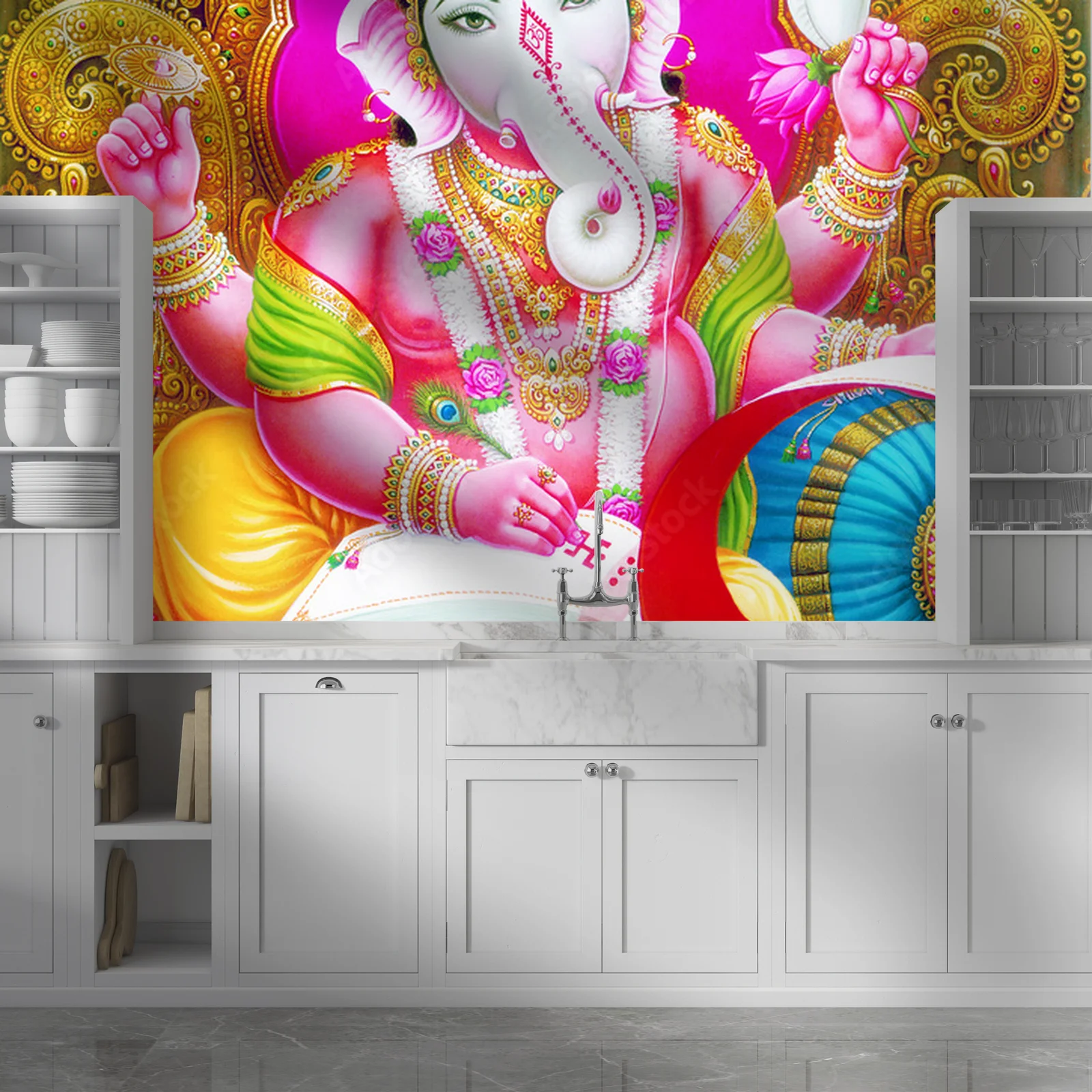 Boski Ganesh w harmonii kolorów