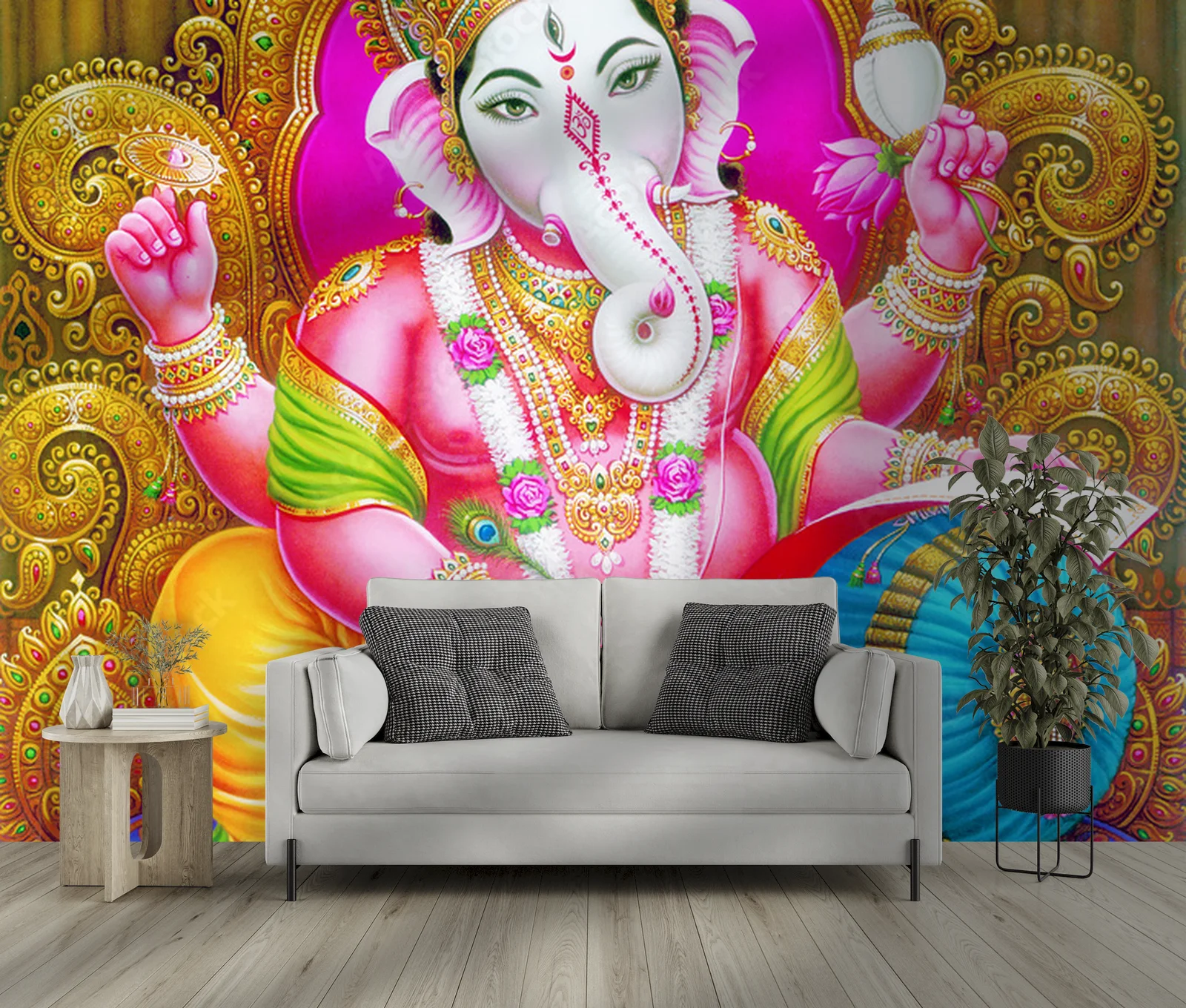 Boski Ganesh w harmonii kolorów