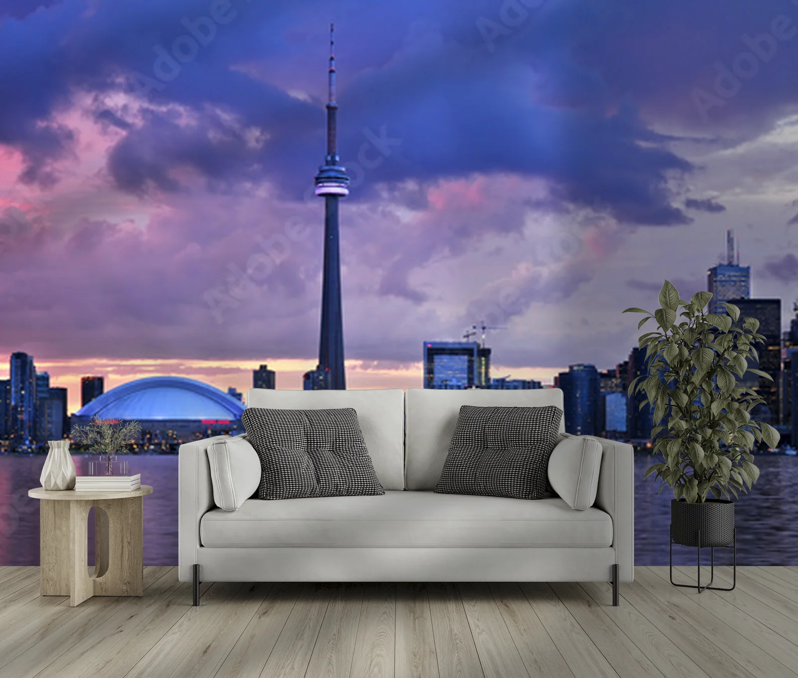 Urokliwa panorama Toronto o zmierzchu