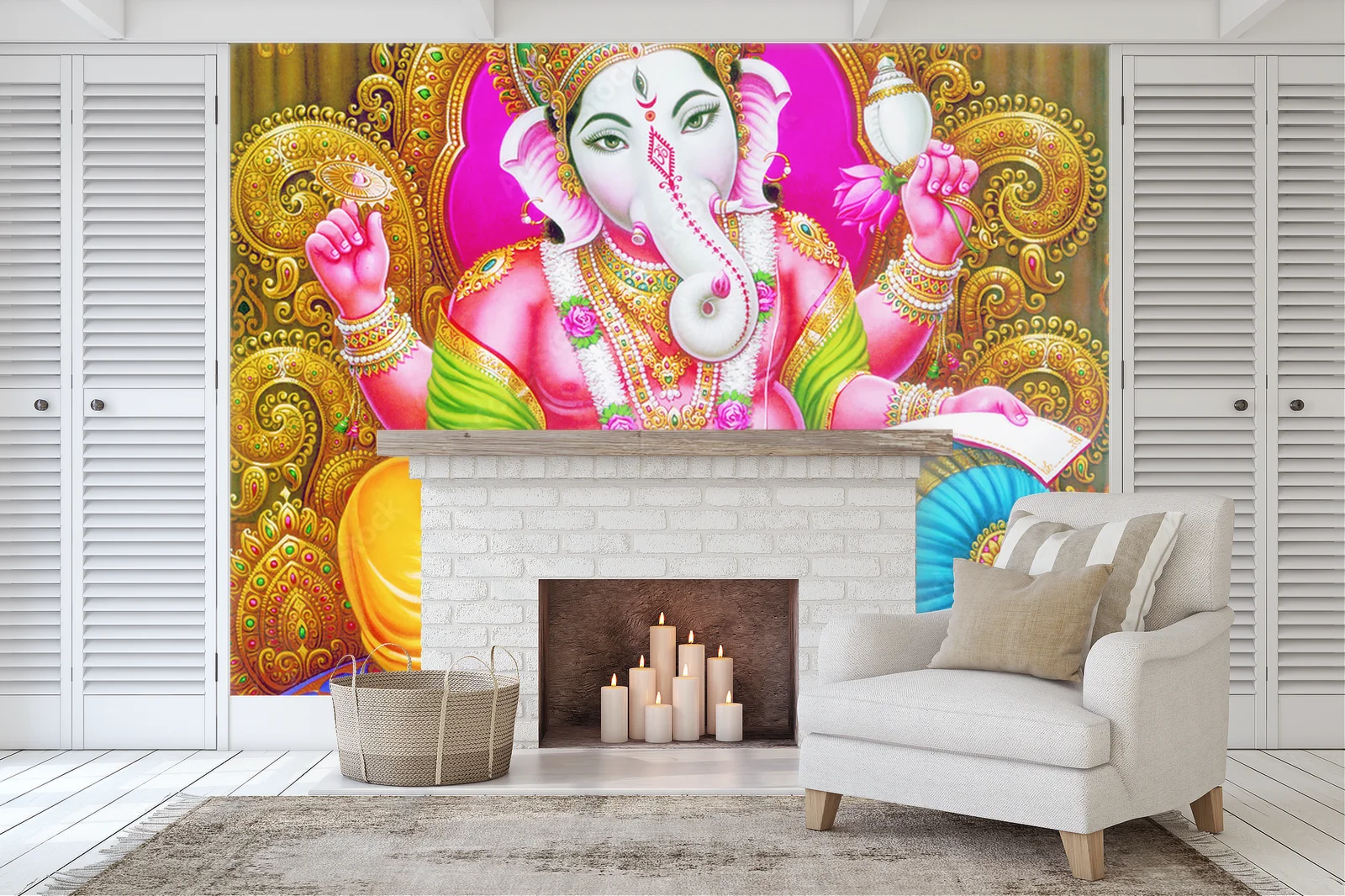 Boski Ganesh w harmonii kolorów