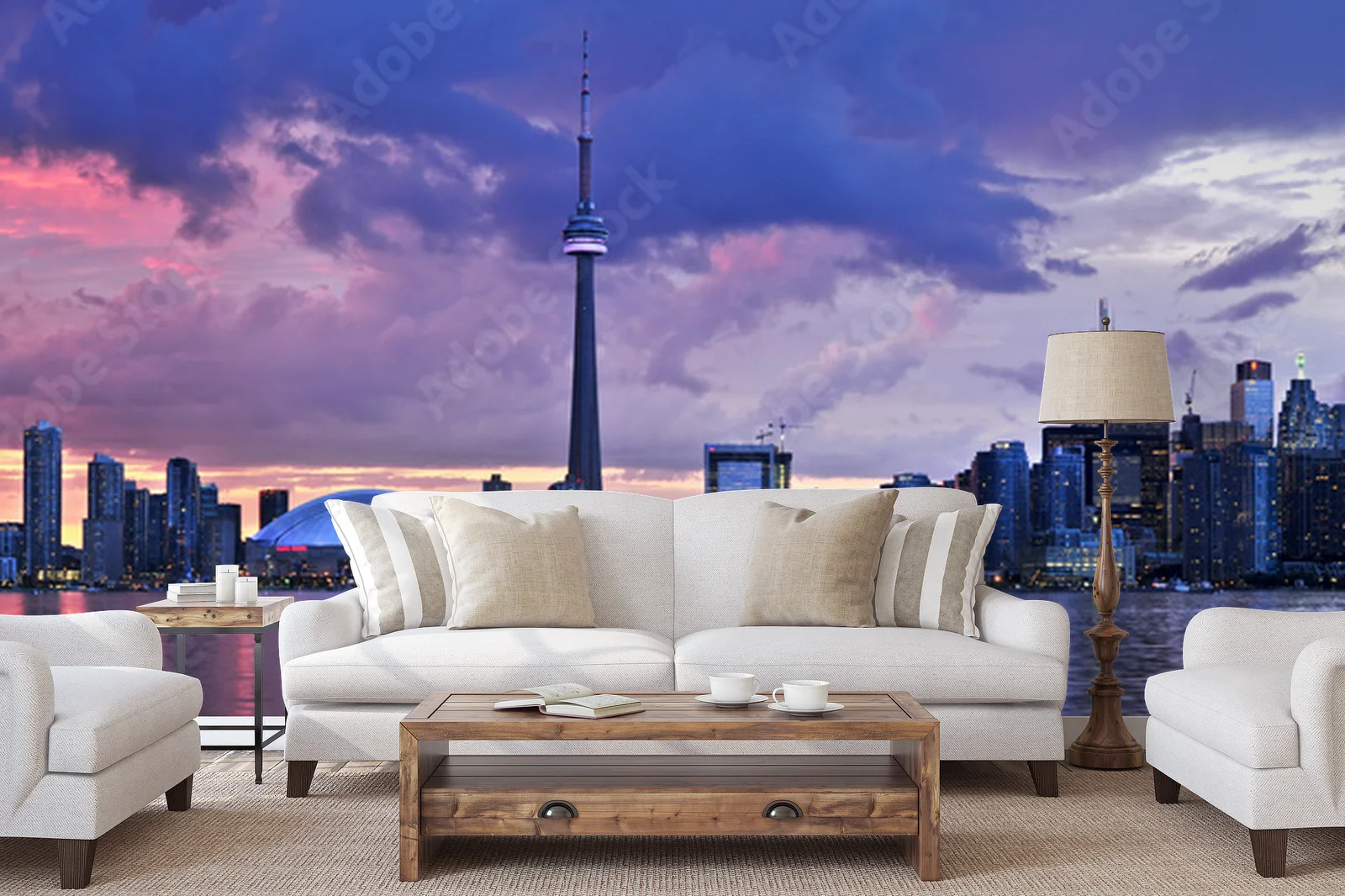 Urokliwa panorama Toronto o zmierzchu