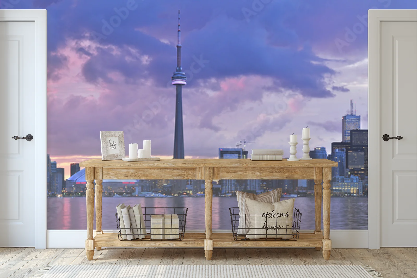 Urokliwa panorama Toronto o zmierzchu