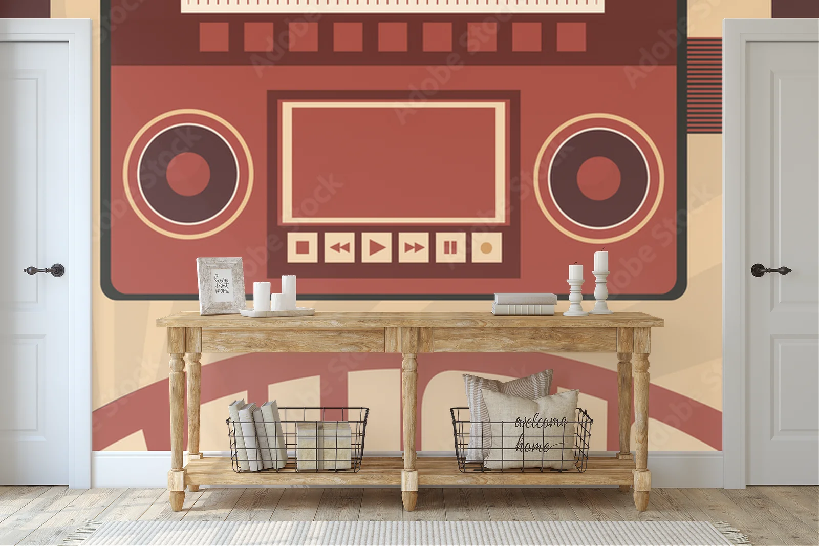 Retro muzyczne ilustracje w wiekowych barwach