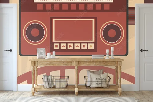 Retro muzyczne ilustracje w wiekowych barwach