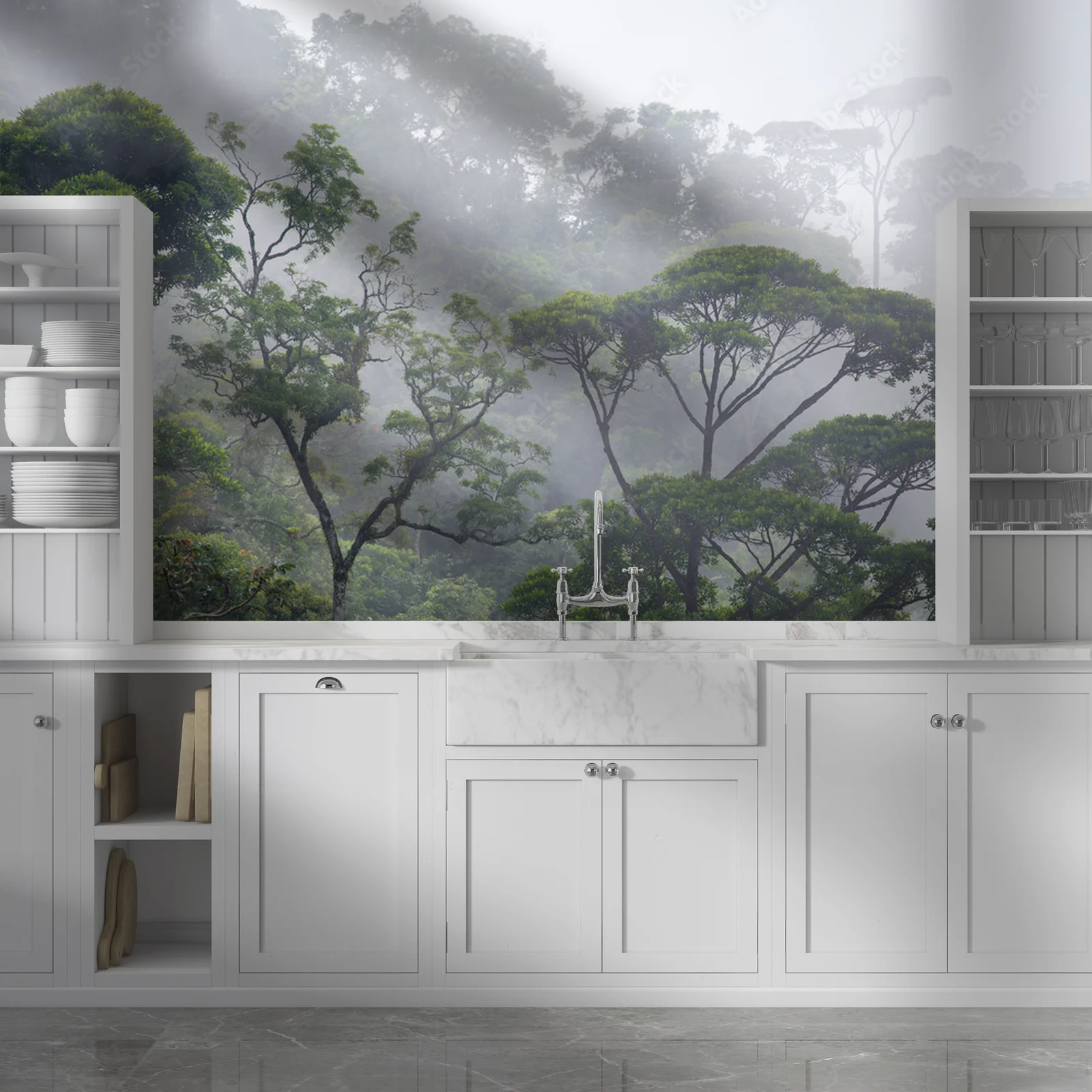 Misty Jungle - Zielony raj w odcieniach pastelowych