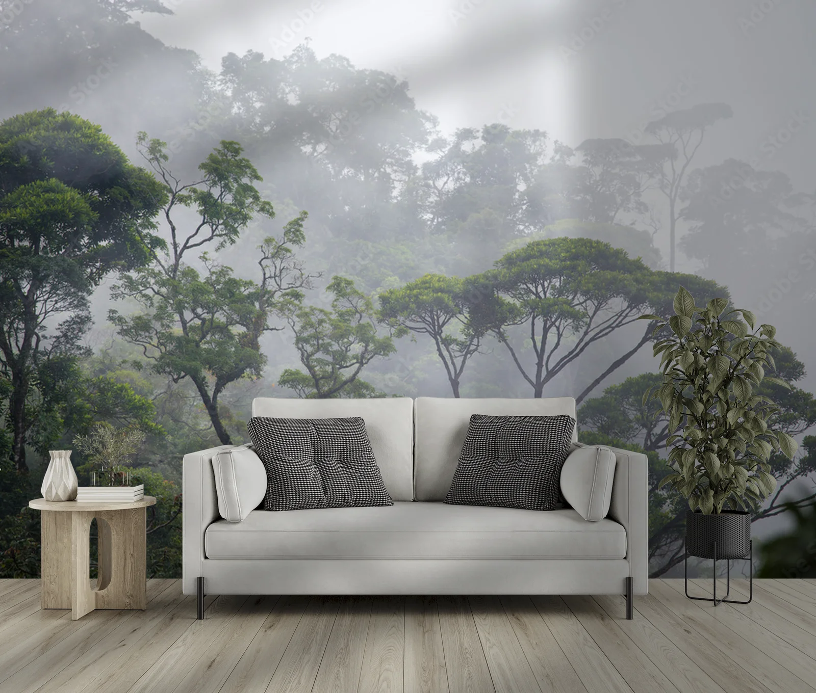 Misty Jungle - Zielony raj w odcieniach pastelowych