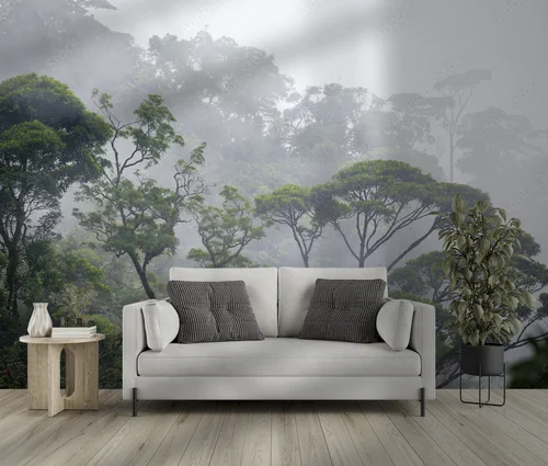Misty Jungle - Zielony raj w odcieniach pastelowych