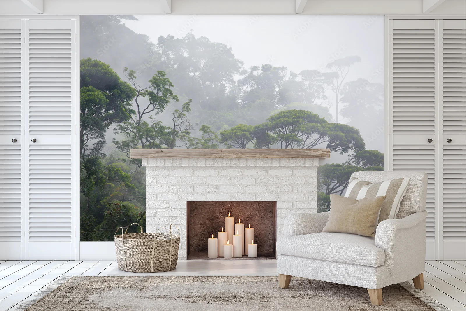 Misty Jungle - Zielony raj w odcieniach pastelowych
