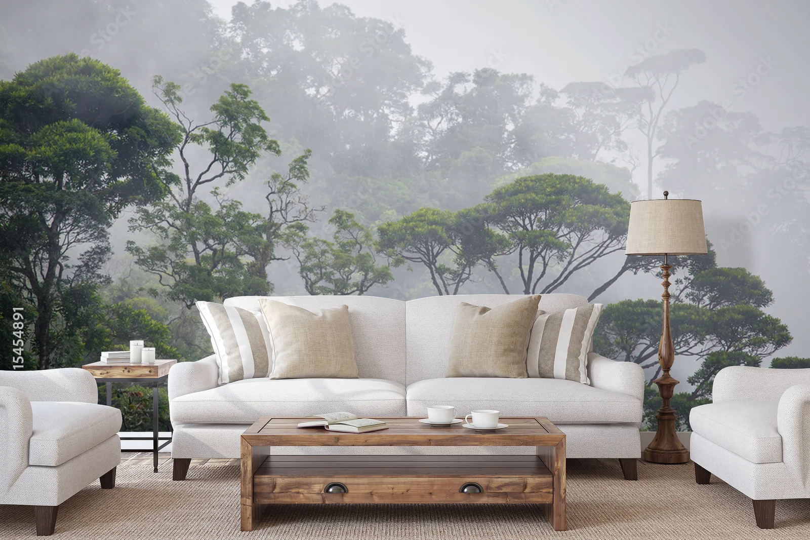 Misty Jungle - Zielony raj w odcieniach pastelowych