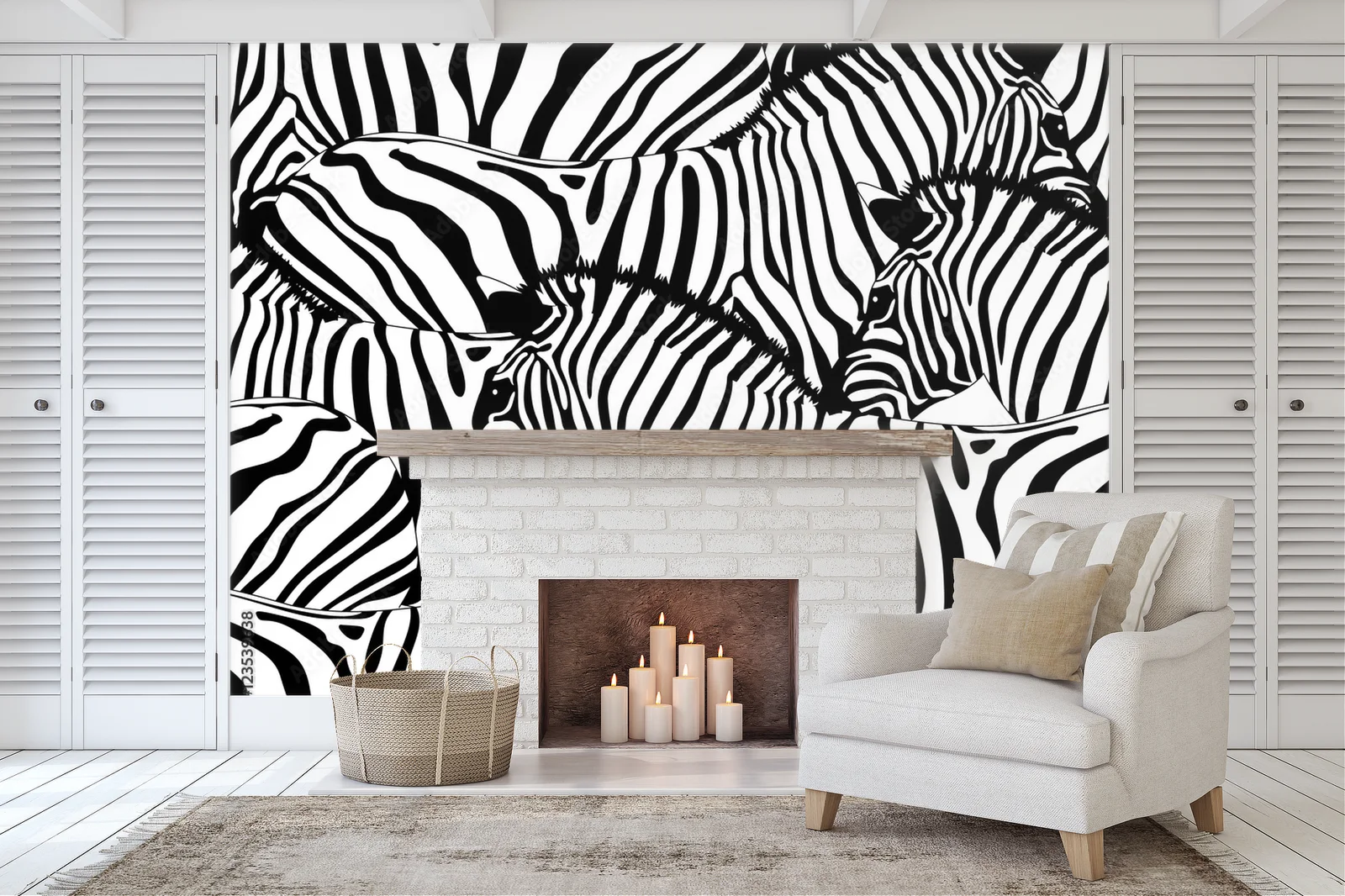Elegancka zebra w monochromatycznych odcieniach