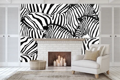 Elegancka zebra w monochromatycznych odcieniach