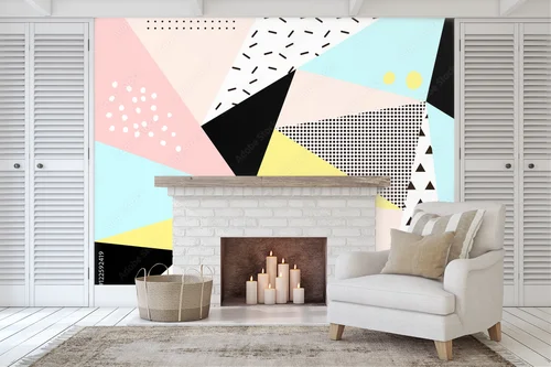 Funky geometria w pastelowych odcieniach