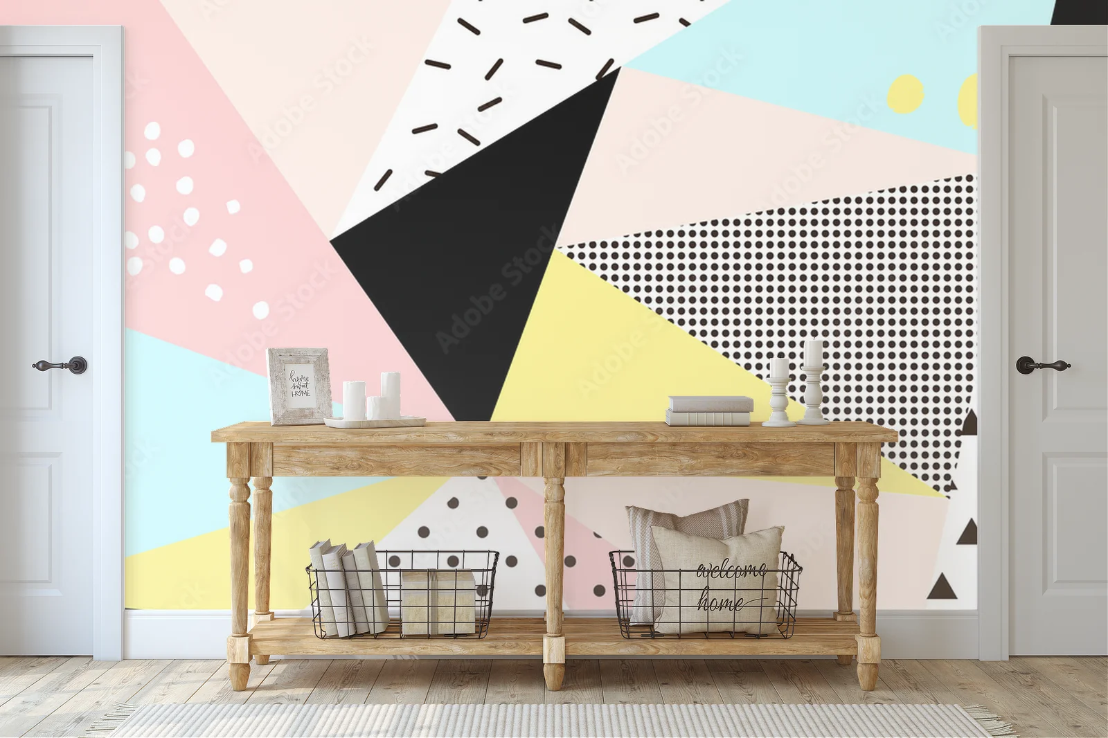 Funky geometria w pastelowych odcieniach