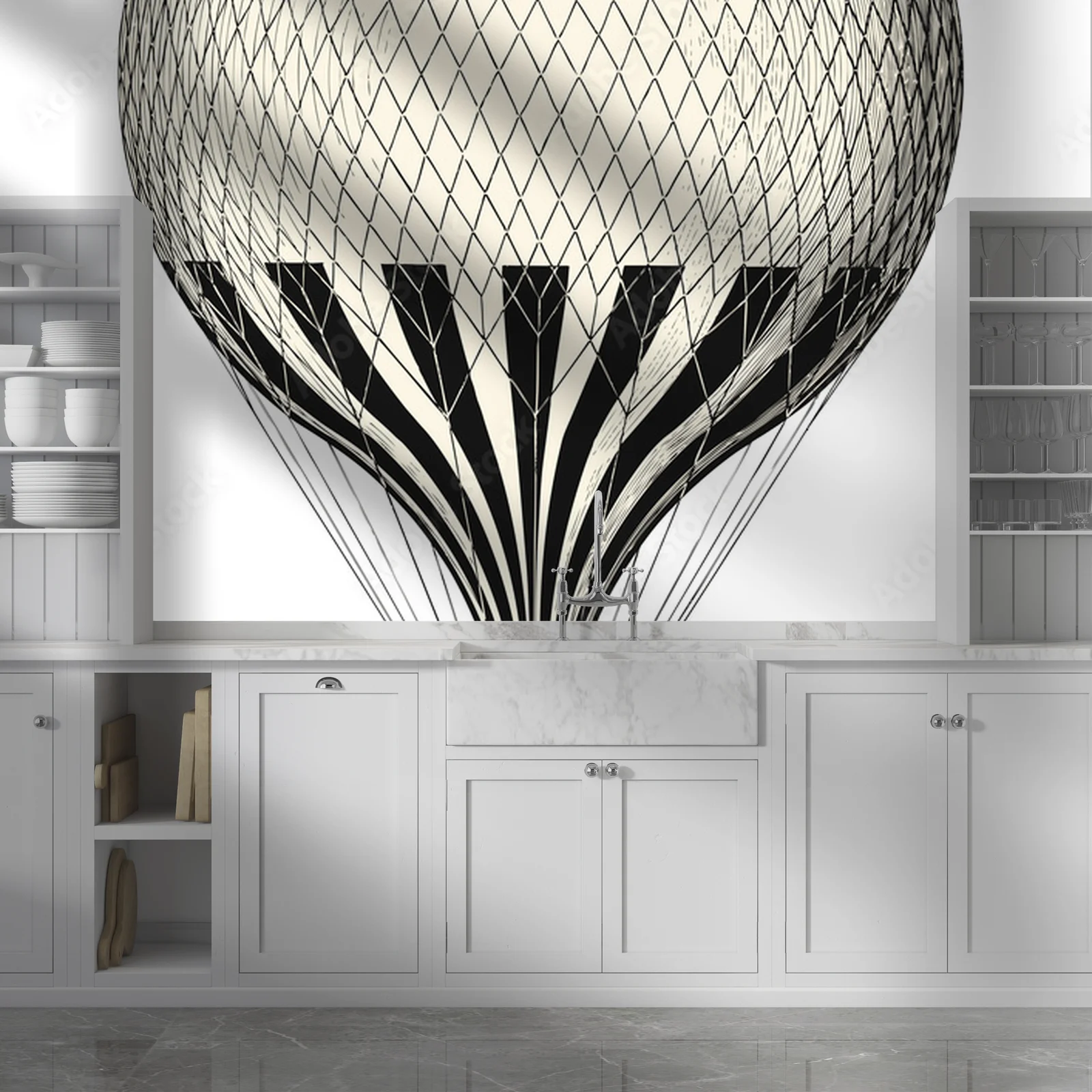 Vintage balon w romantycznym stylu
