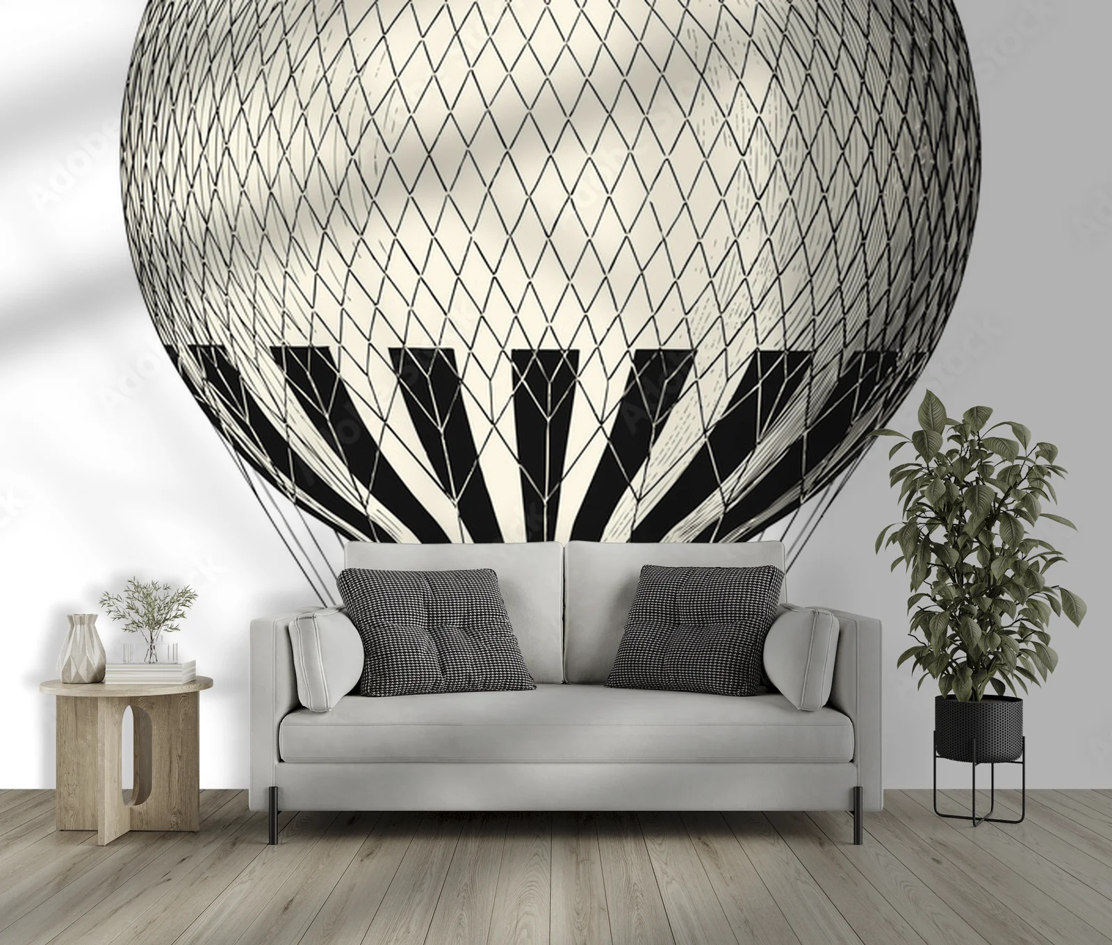 Vintage balon w romantycznym stylu