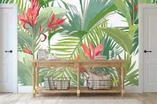 Egzotyczny urok tropikalnych palm i kwiatów