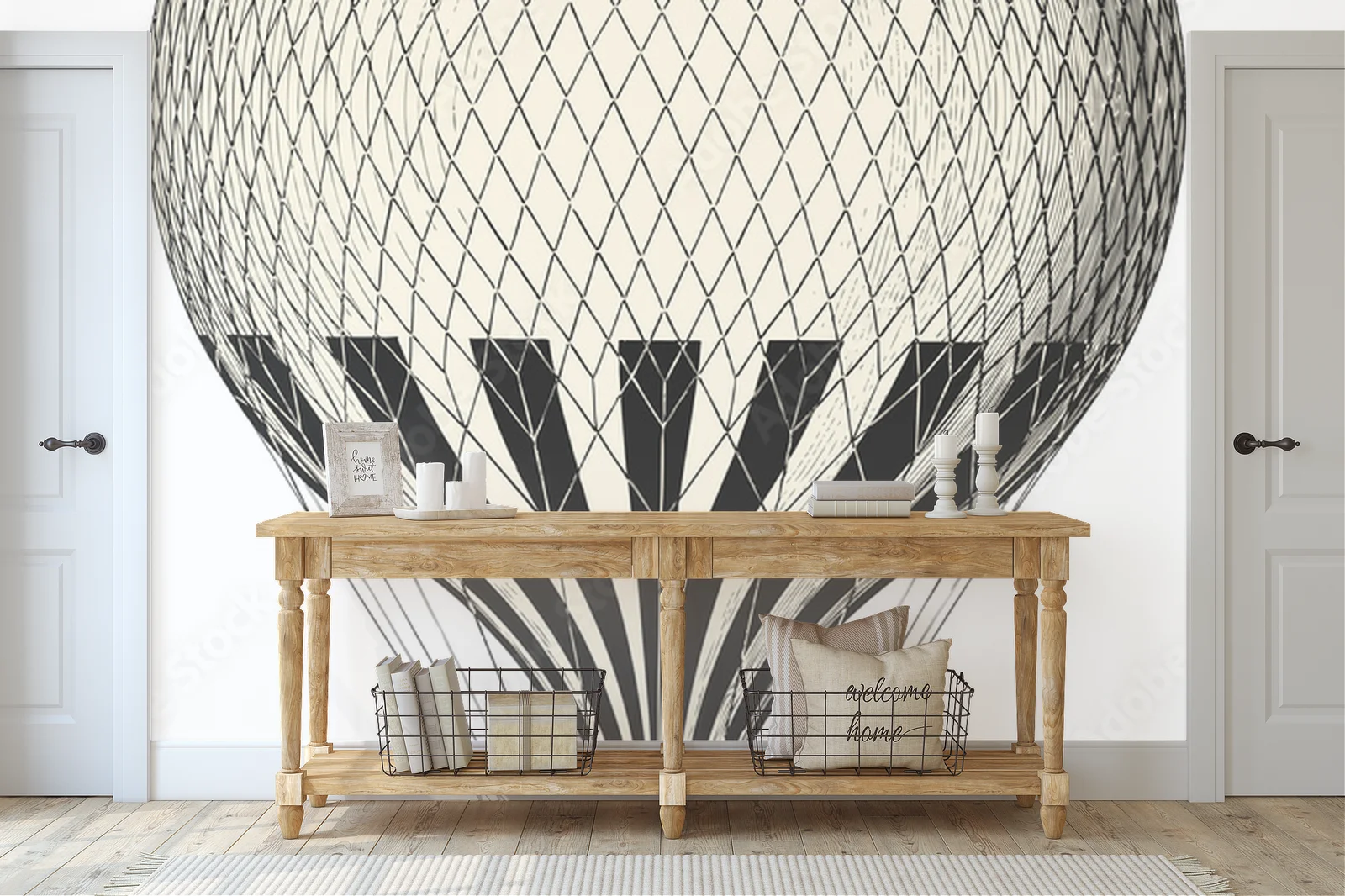 Vintage balon w romantycznym stylu