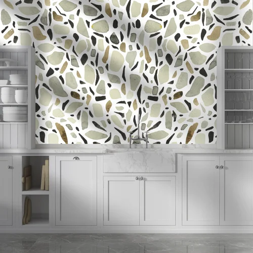 Elegancka harmonia bieli z terrazzo w unikalnym stylu