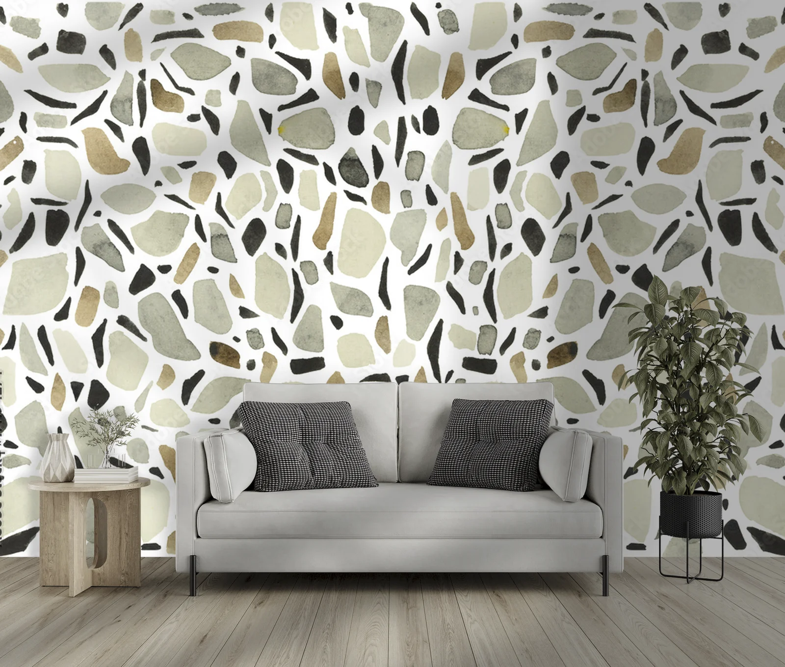 Elegancka harmonia bieli z terrazzo w unikalnym stylu