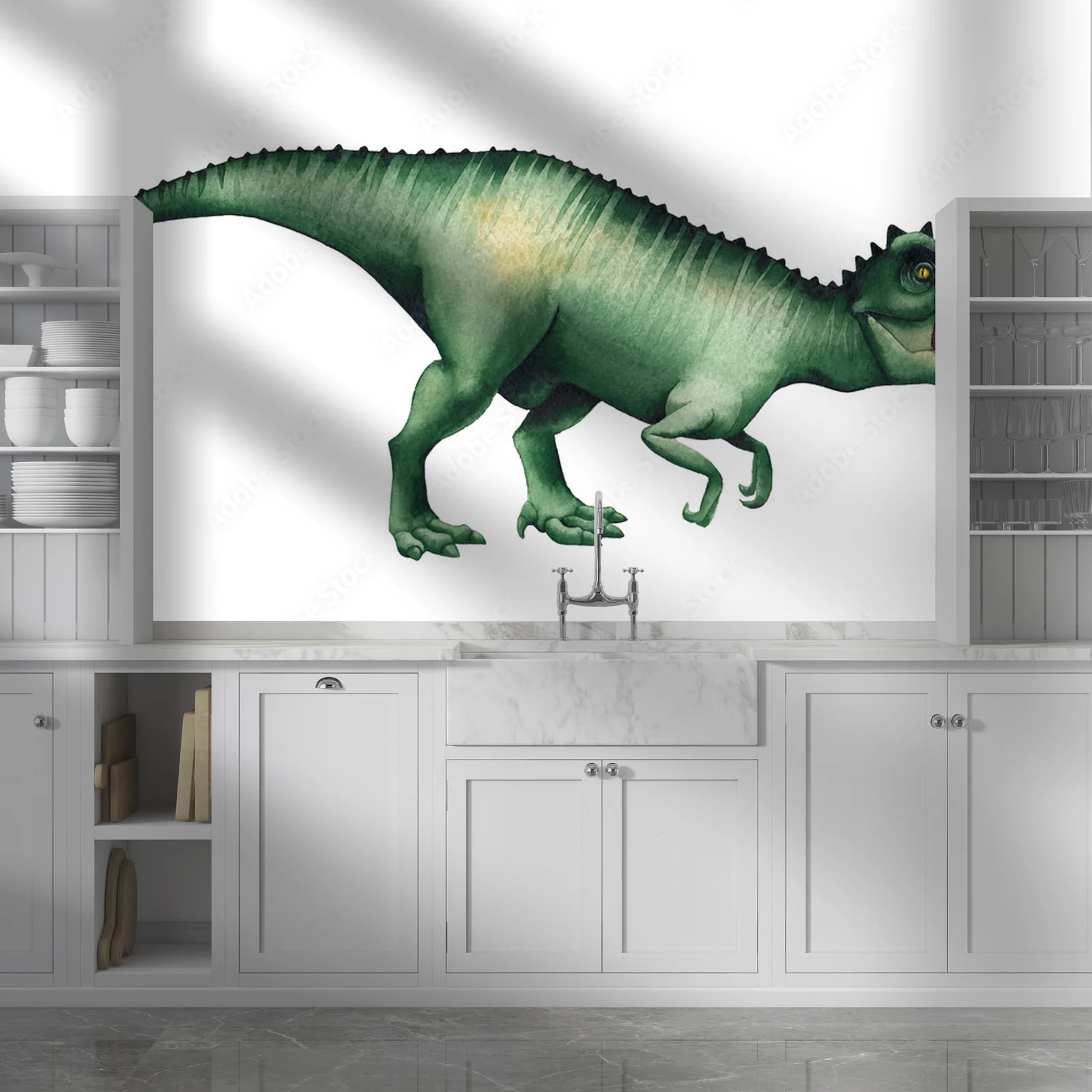 Naturalistyczny urok dinozaurów w delikatnych barwach
