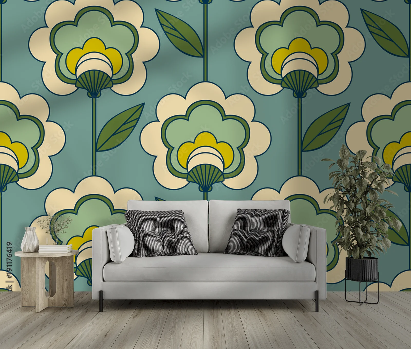 Retro florystyczna harmonia w stonowanych odcieniach