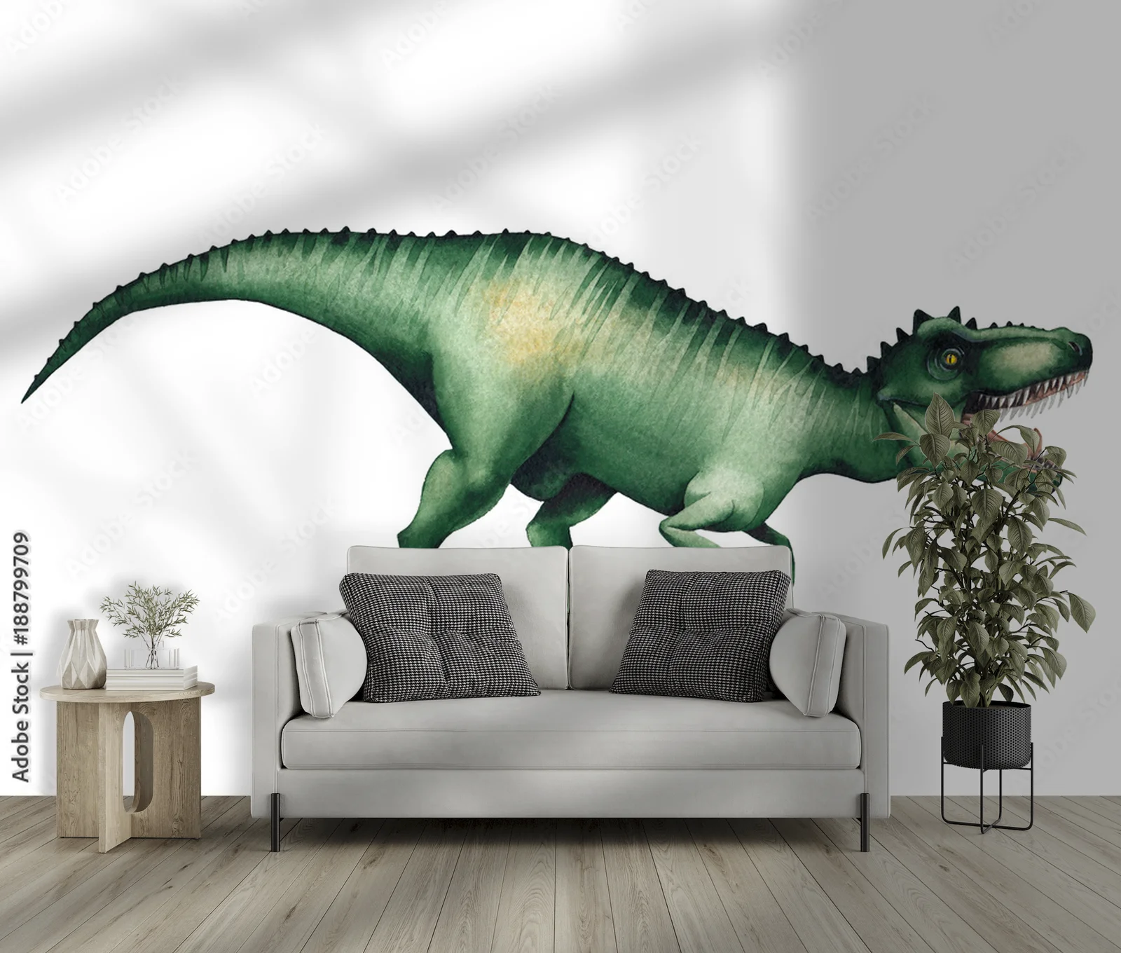 Naturalistyczny urok dinozaurów w delikatnych barwach