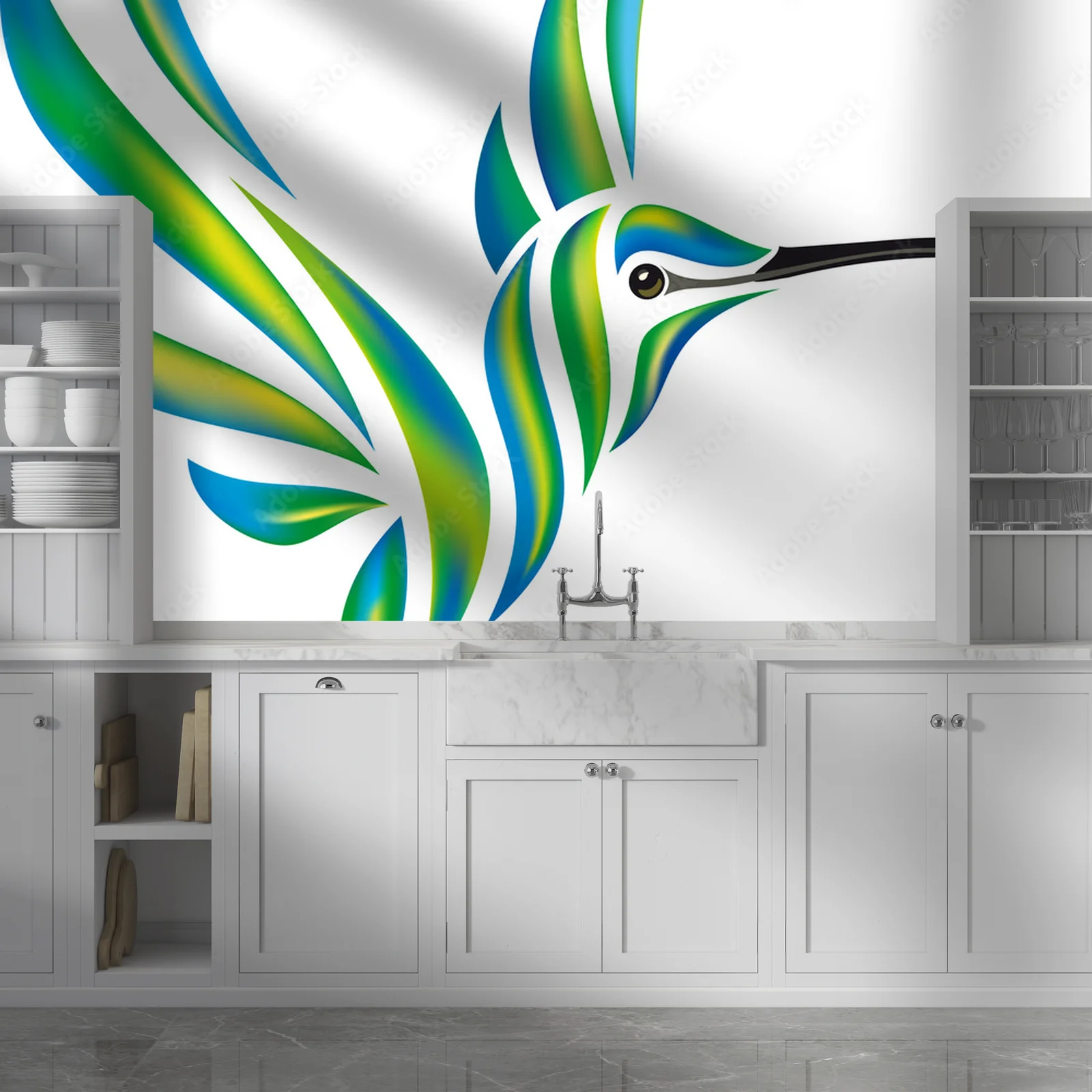 Tropikalne kolibry w delikatnych odcieniach