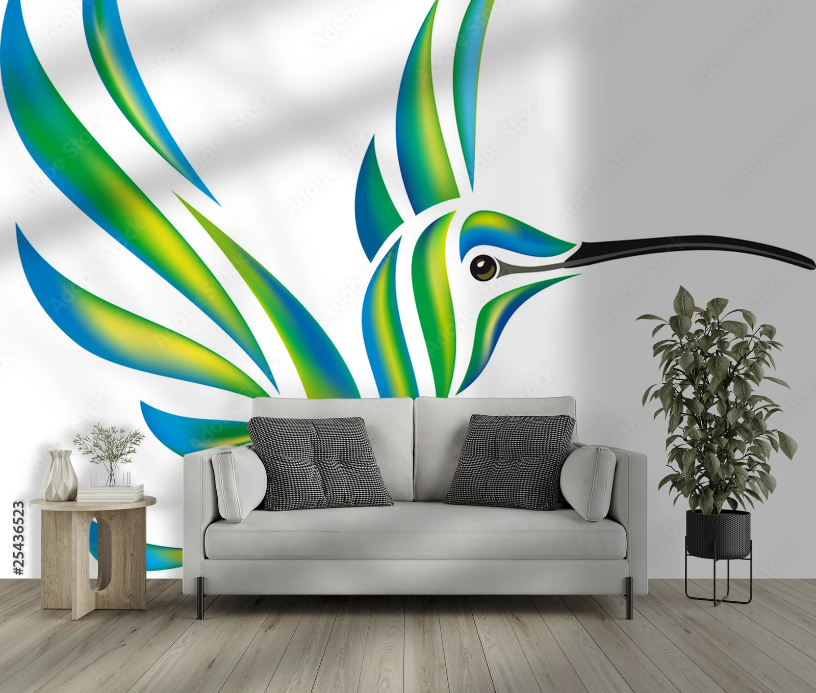 Tropikalne kolibry w delikatnych odcieniach