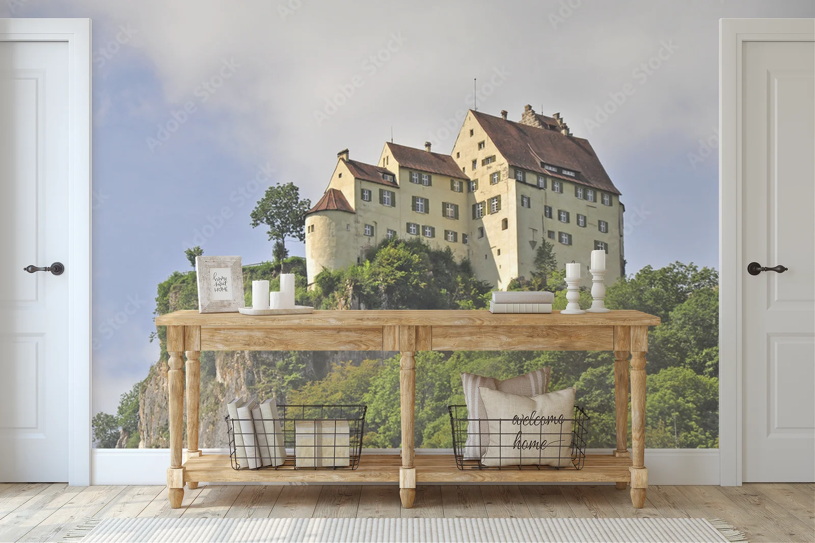 Zamek Werenwag w harmonijnych odcieniach szarości