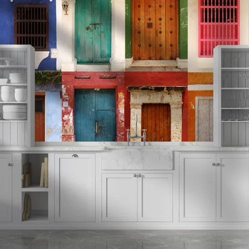 Urokliwa architektura Kolumbii w pastelowych odcieniach