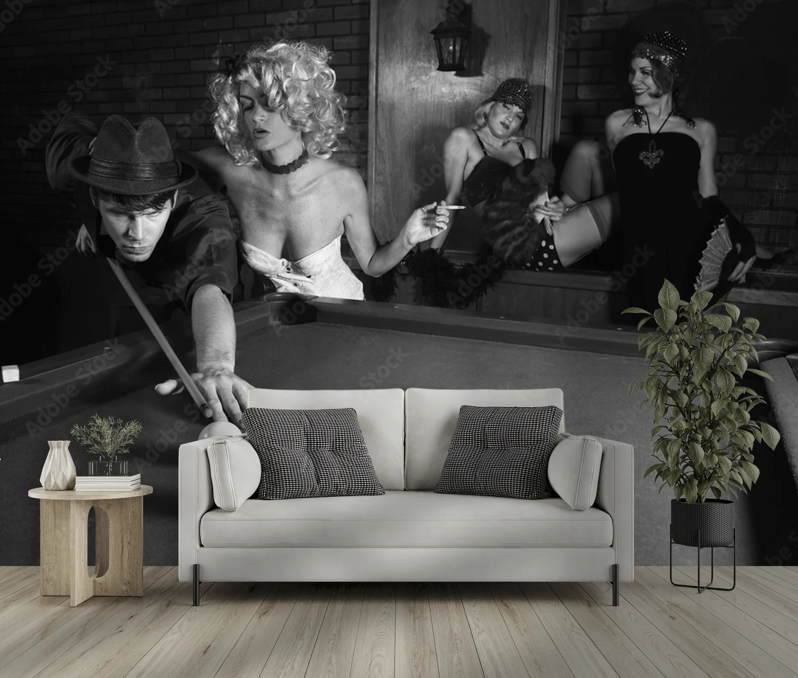 Retro rozgrywka w bilard w eleganckim stylu