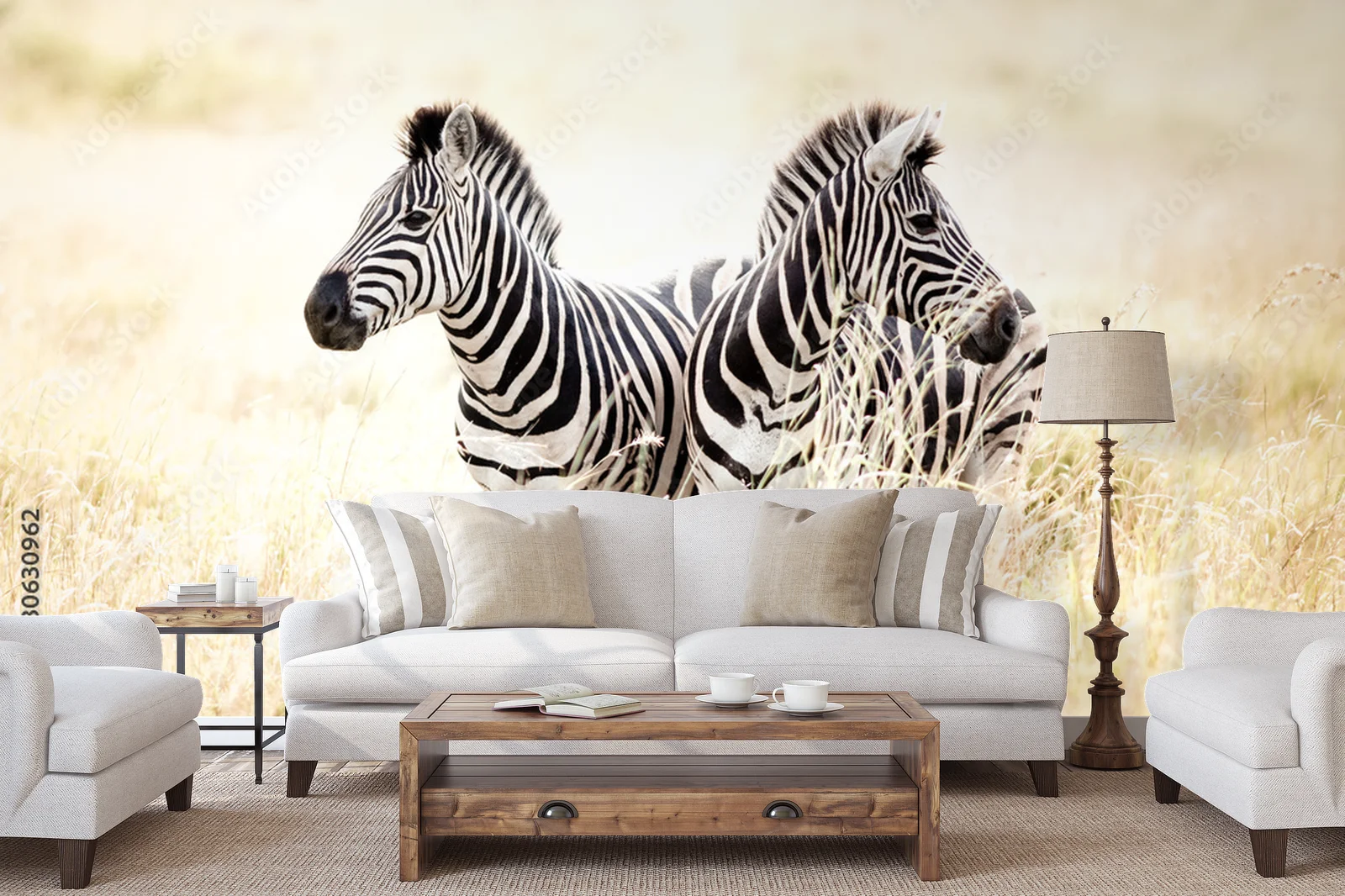 Elegancka zebra w delikatnych odcieniach