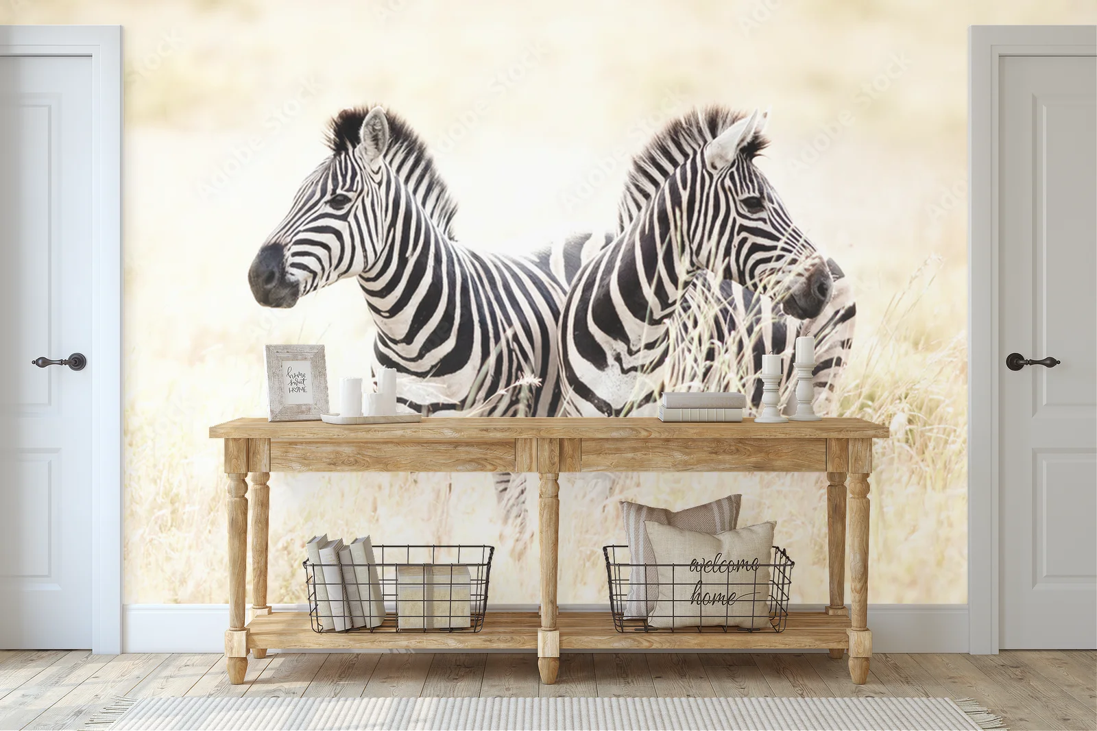 Elegancka zebra w delikatnych odcieniach