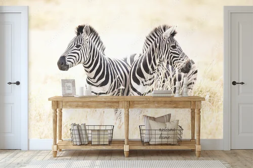 Elegancka zebra w delikatnych odcieniach
