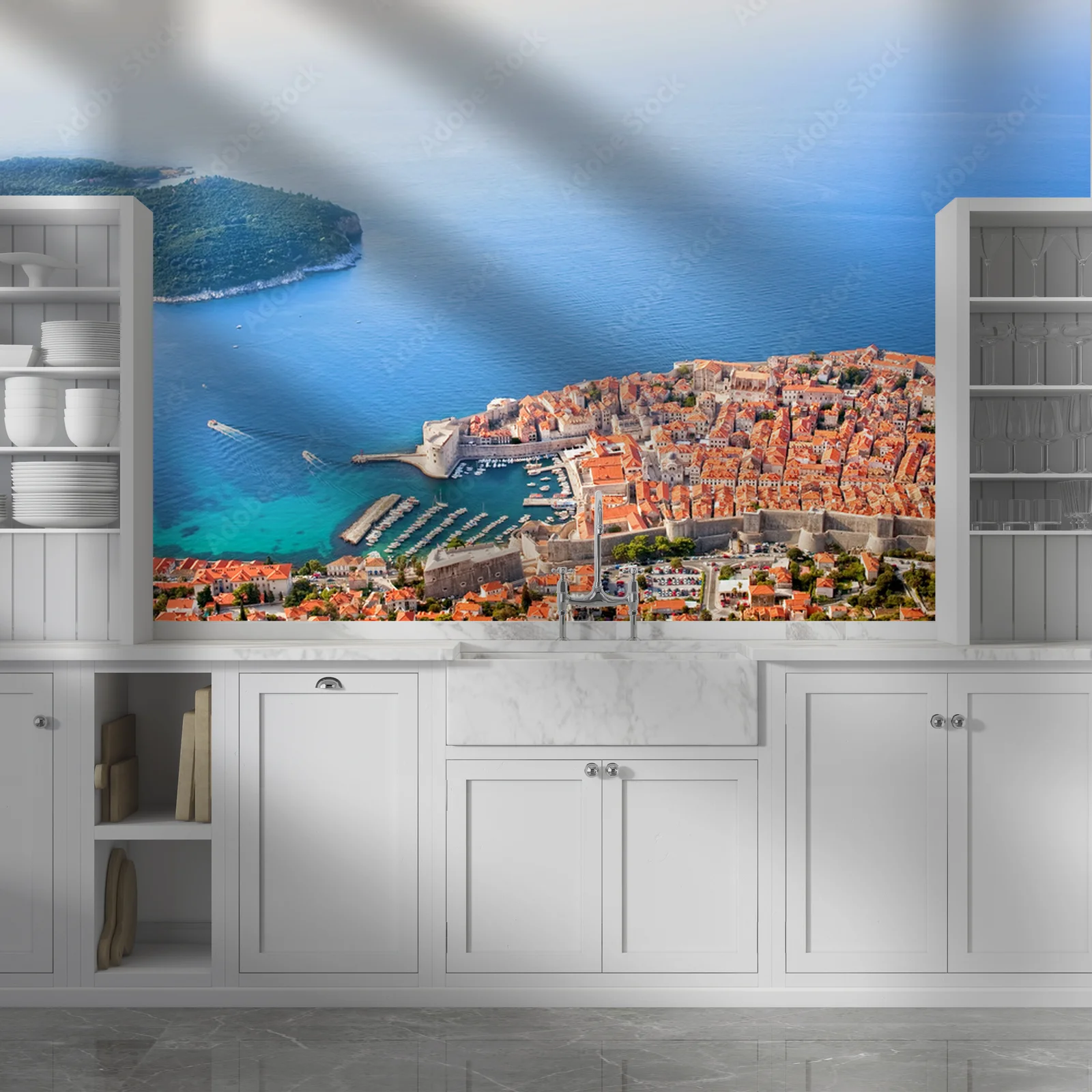 Atrakcyjne ujęcie Dubrovnika z lotu ptaka