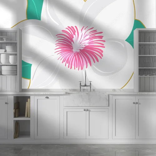 Elegancka magnolia w białych odcieniach