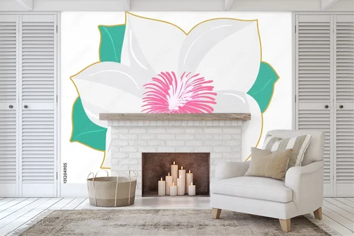 Elegancka magnolia w białych odcieniach