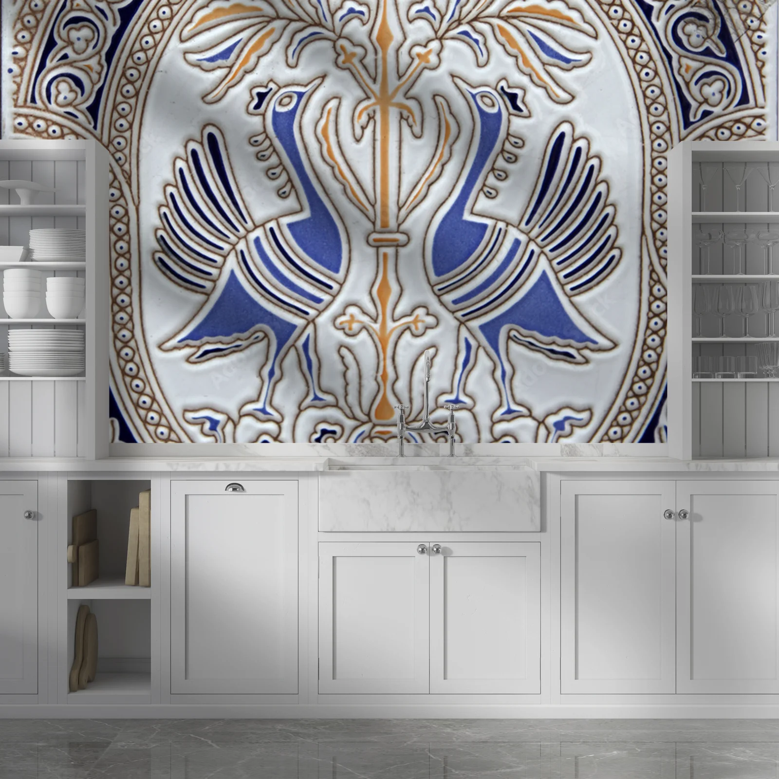 Elegancka harmonia pasteli w azulejo
