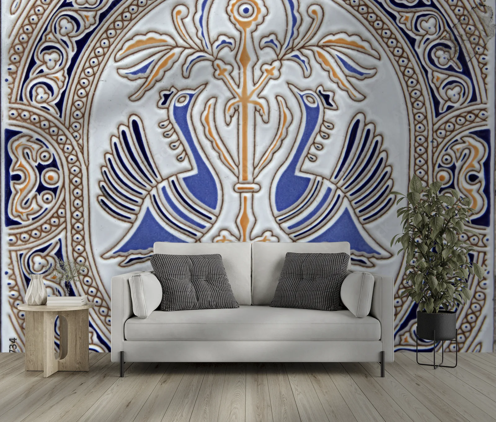 Elegancka harmonia pasteli w azulejo