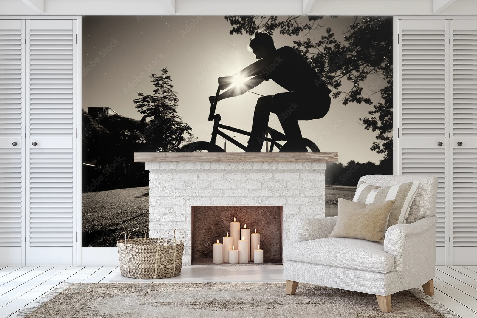 Energiczne akrobacje w monochromatycznym stylu