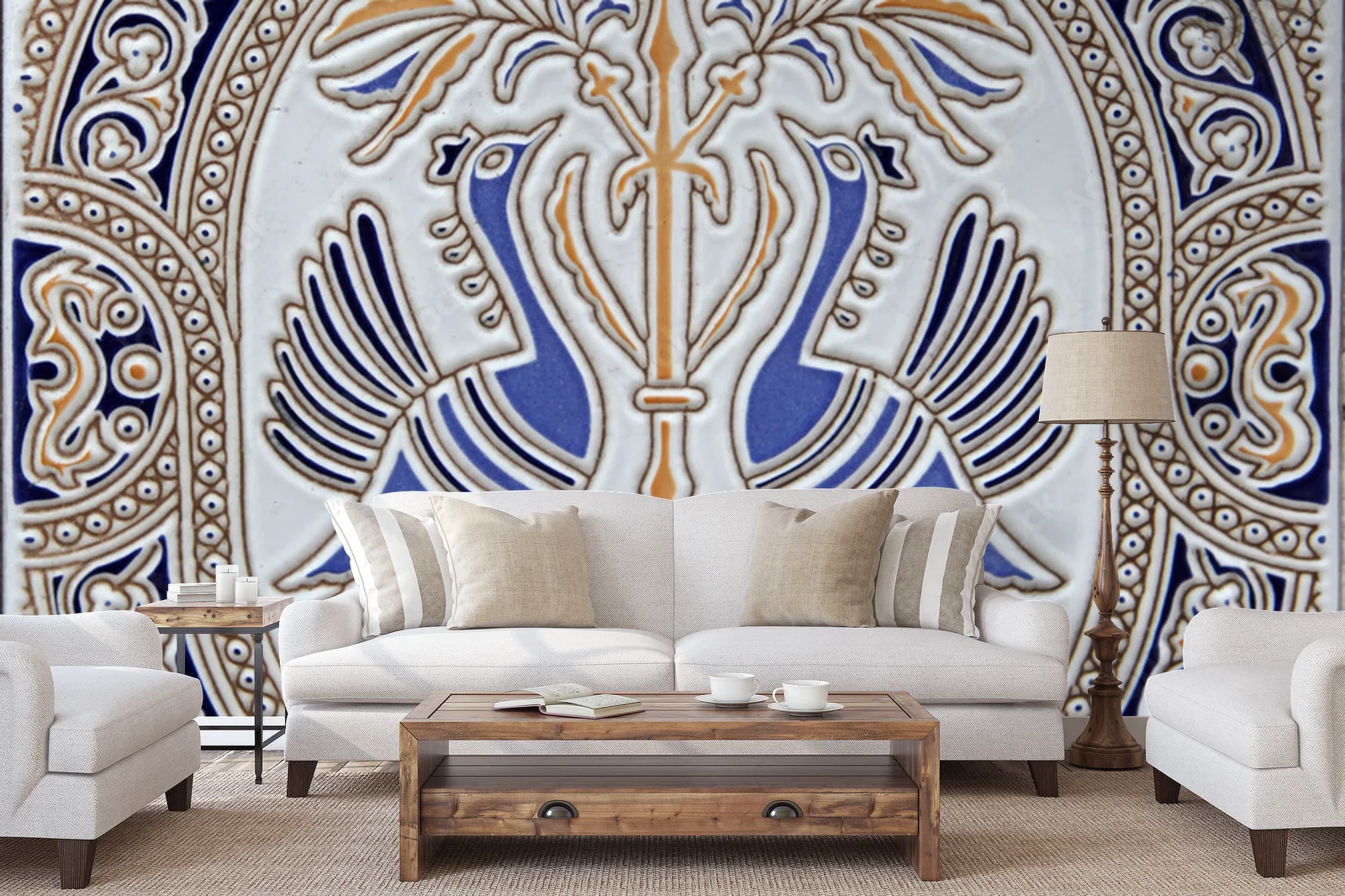 Elegancka harmonia pasteli w azulejo