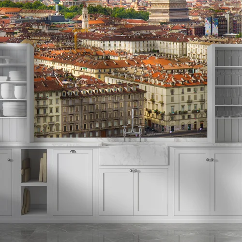 Panoramiczny widok na Torin z majestatyczną Mole Antonelliana