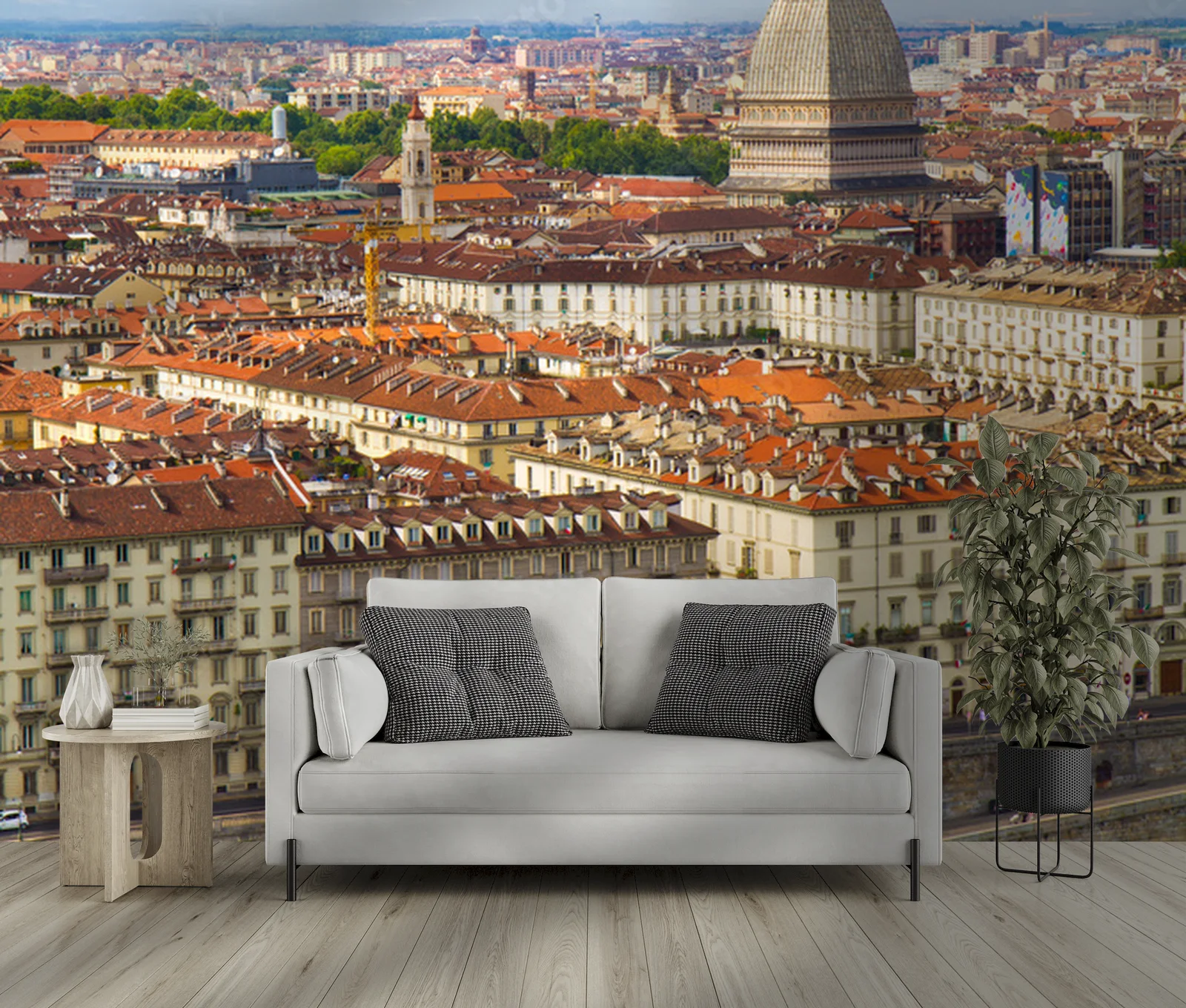 Panoramiczny widok na Torin z majestatyczną Mole Antonelliana