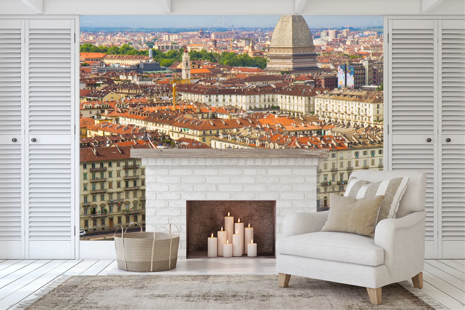 Panoramiczny widok na Torin z majestatyczną Mole Antonelliana