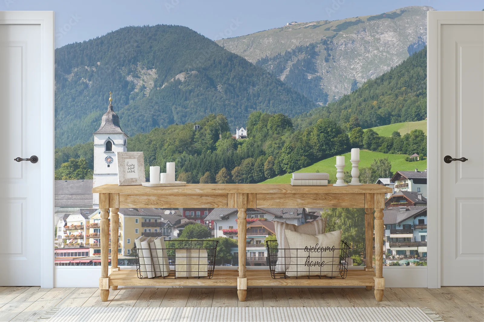 Urokliwy krajobraz nad jeziorem St. Wolfgang
