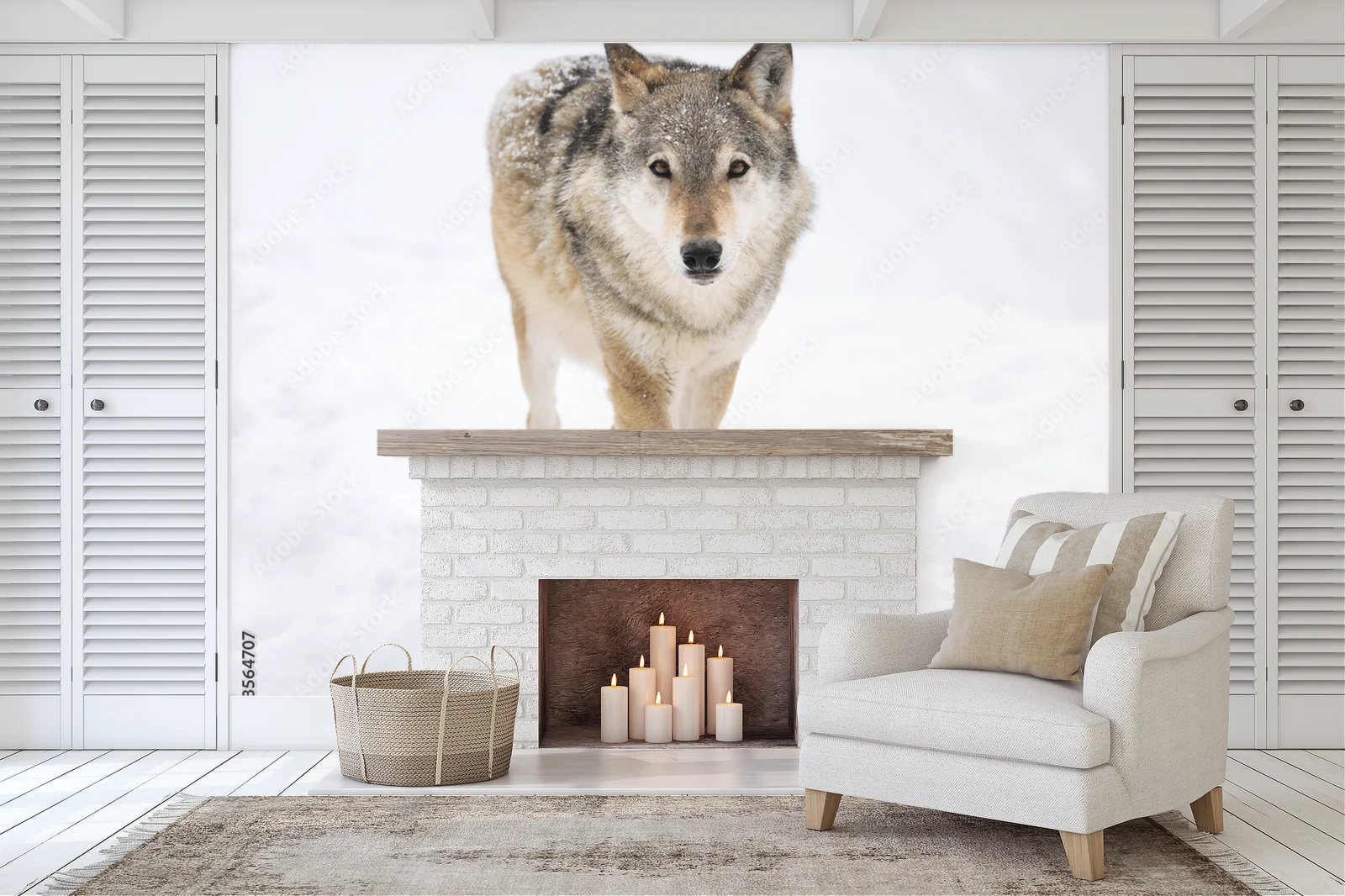 Elegancki obrazek wilka w stonowanych barwach
