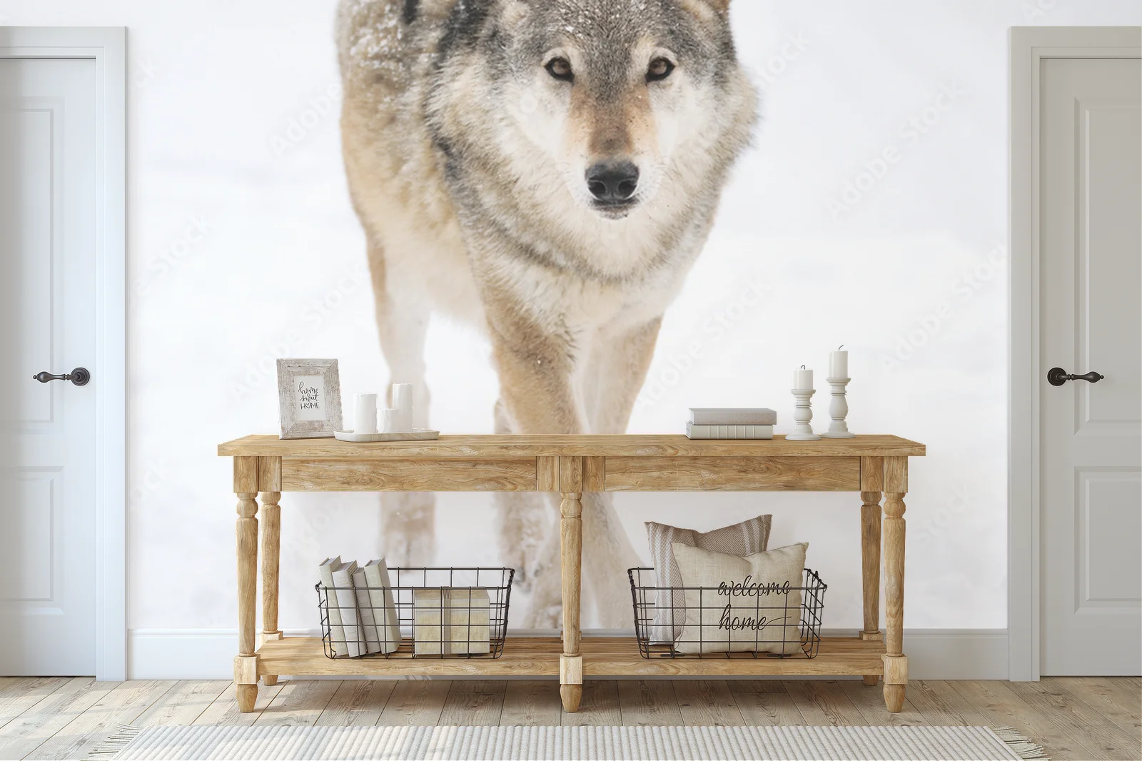Elegancki obrazek wilka w stonowanych barwach