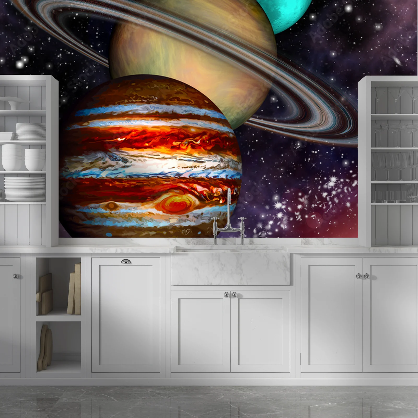 Kosmiczna harmonia: 9 planet w galaktycznej scenerii