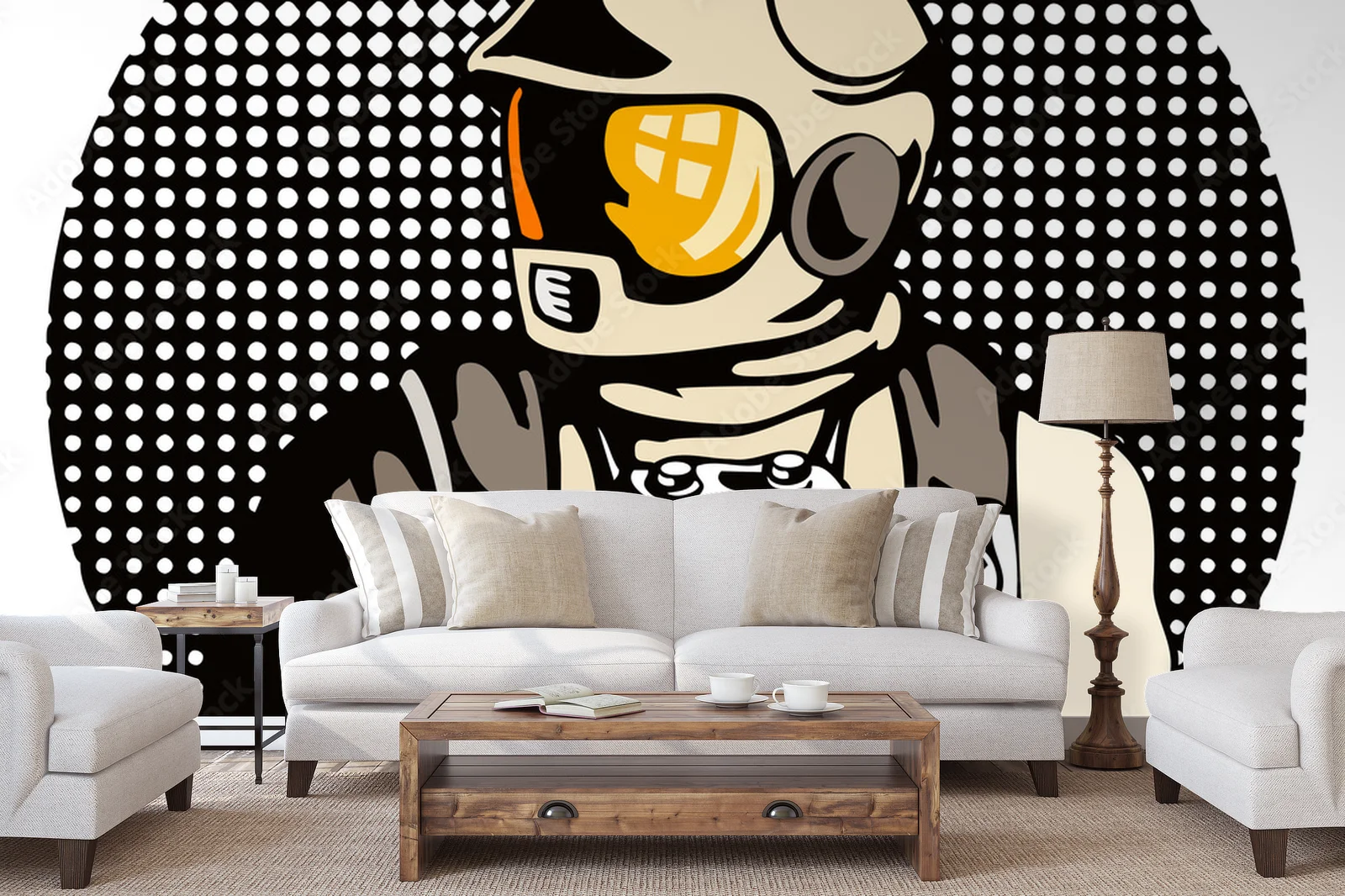 Fantazyjny astronauta w delikatnych odcieniach