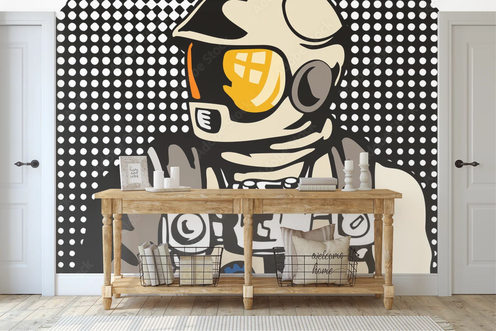 Fantazyjny astronauta w delikatnych odcieniach